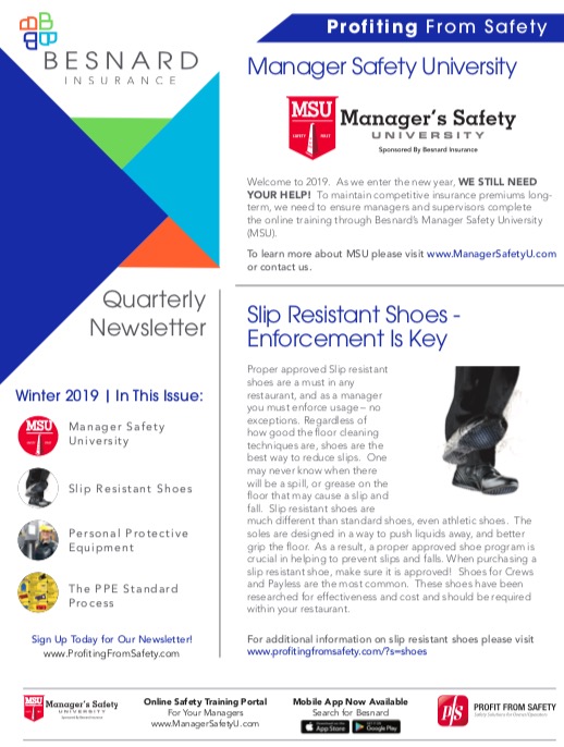 Winter Newsletter – 2019 - Profiting From Safety